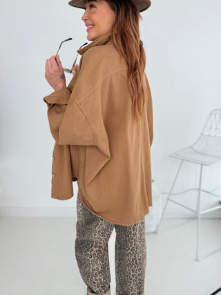 Jeansjacke in Camel in Einheitsgröße 36-42 - Levelone GmbH & Co. KG