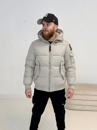 Herren Steppjacke Beige