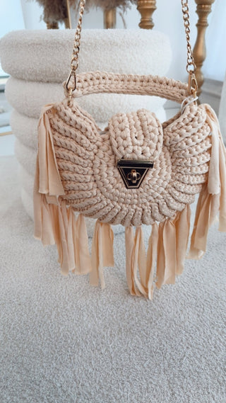Häkeltasche in Beige