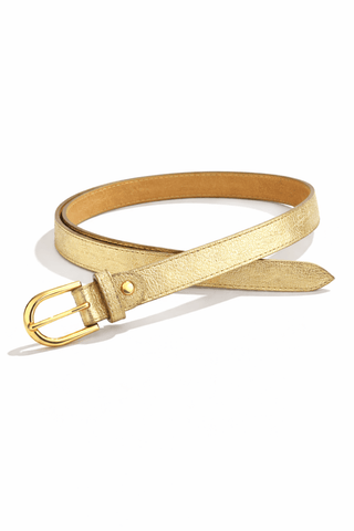 Leder Gürtel in Gold