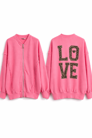 Bomber Jacke-rosa-damen-levelone-onesize