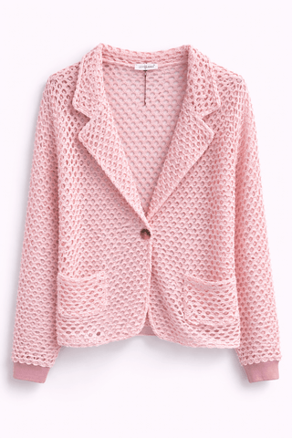 Häkelblazer in Rosa