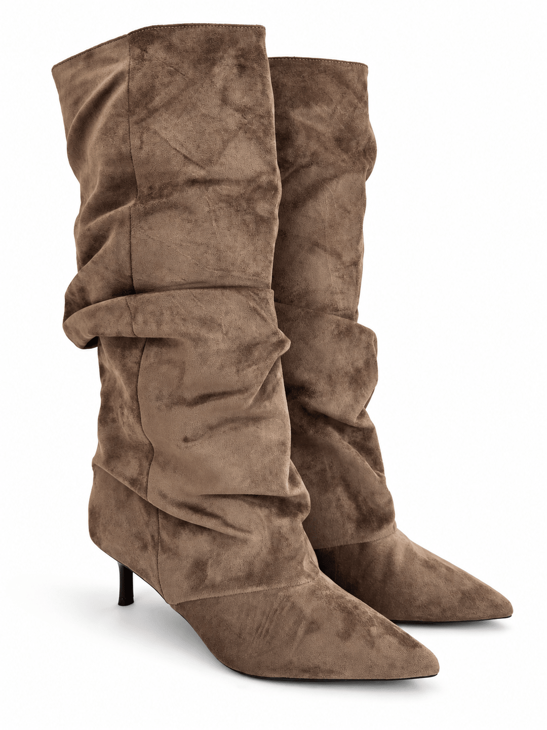 Stiefel in Khaki mit Raffung am Schaft für Damen in Größen 36-41 - Levelone GmbH & Co. KG