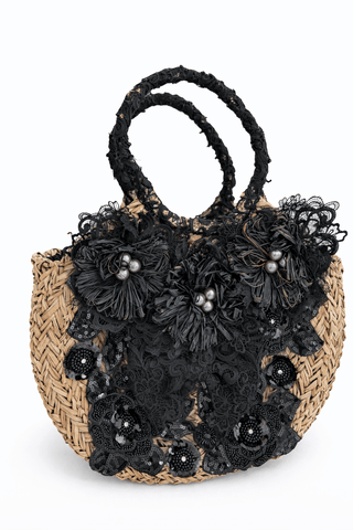 Ibiza Korb | Für Damen | Levelone Schwarz / Beige