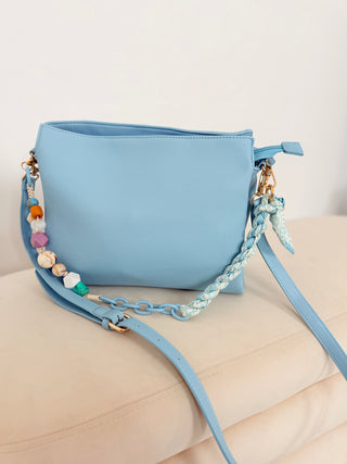 Leder Umhängetasche Blau