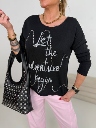 Feinstrickpullover in Schwarz