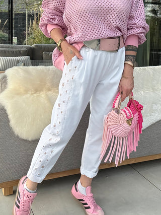 Jeans Stretchhose in Weiss