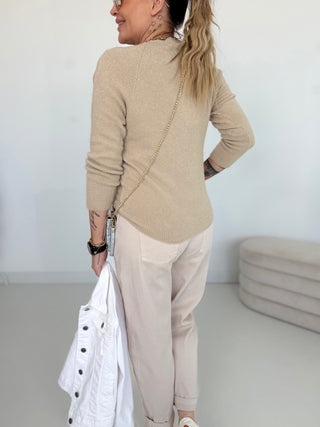 Alpaca fine knit sweater 2511114