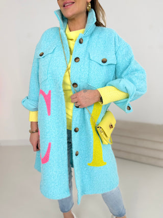 Fleecemantel-türkis-damen-onesize-levelone