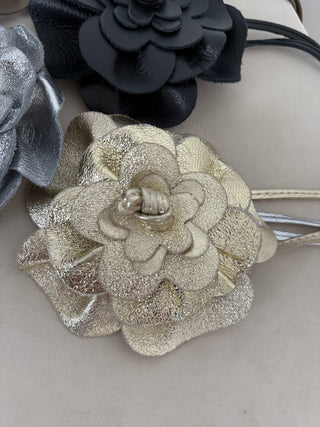 Leder Bindegürtel-schwarz-silber-taupe-levelone