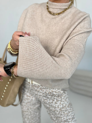Feinstrickpullover in Beige
