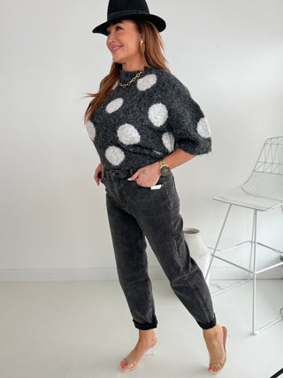 Jeans Stretchhose in Schwarz-Grau für Damen in Größen XS, S, M, L, & XL  - Levelone GmbH & Co. KG