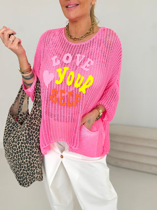 Häkel T-Shirt in Pink