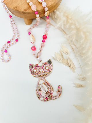 Boho necklace cat 2502096