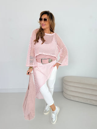 Häkel Pullover-rosa-damen-onesize-levelone