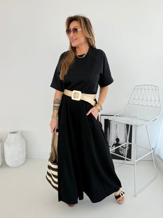 Kurzarm T-Shirt schwarz damen levelone