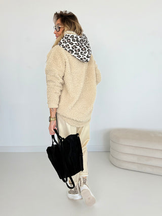 Teddy Hoodie-beige-damen-onesize-levelone