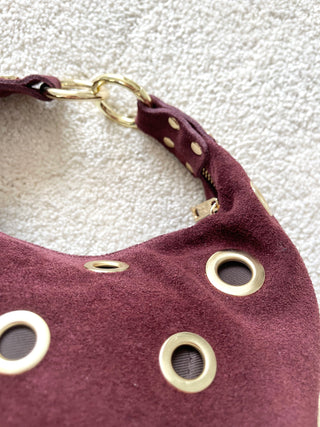 Wildleder Tasche mit Nieten 2507145-47