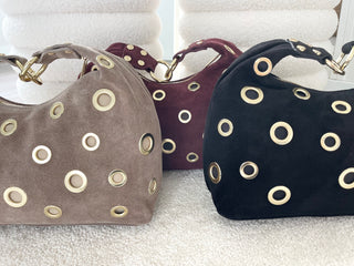 Wildleder Tasche mit Nieten 2507145-47