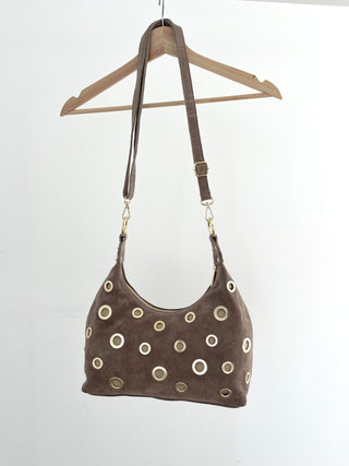 Wildleder Tasche mit Nieten 2507145-47