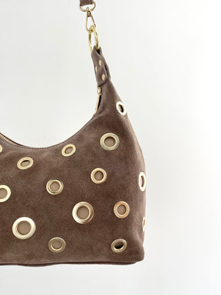 Wildleder Tasche mit Nieten 2507145-47