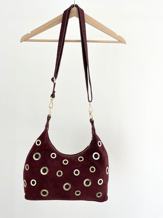 Wildleder Tasche mit Nieten 2507145-47