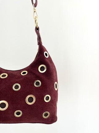 Wildleder Tasche mit Nieten 2507145-47