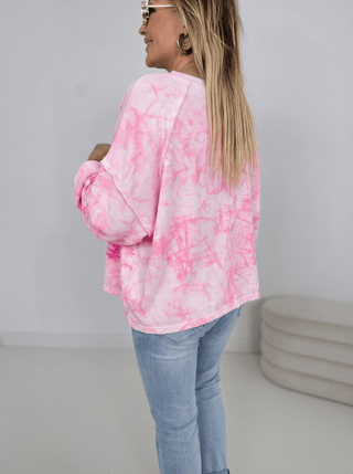 Sweater Weiß/Pink aus Baumwolle