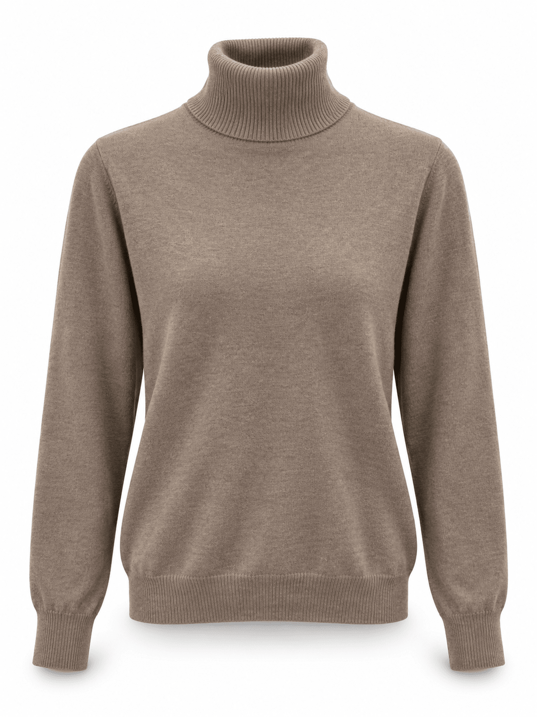 Rollkragenpullover in Taupe für Damen in Einheitsgröße 36-42 - Levelone GmbH & Co. KG