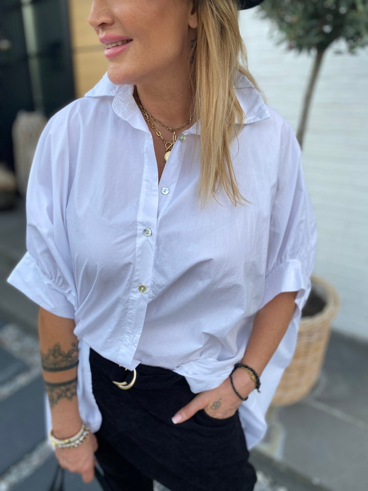 Oversize Bluse Weiß 2309126