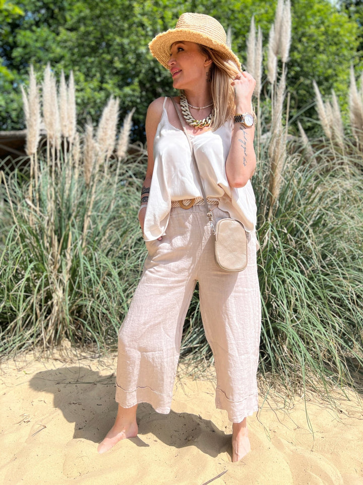 Leinenhose Taupe 2306028