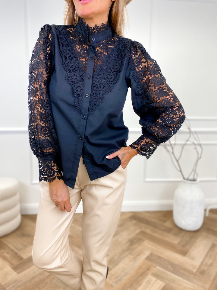 Spitzen bluse (vers. Farben) 26327-35