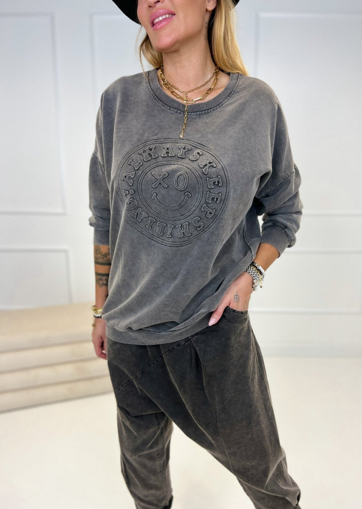 Sweater Smiling Grau  2308321